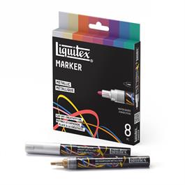 Liquitex Marker 8x2mm Set - Metallic Set