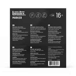 Liquitex Marker 16x2mm Set - Expression - back of box