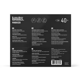 Liquitex Marker 40x2mm Set - Radical - back of box