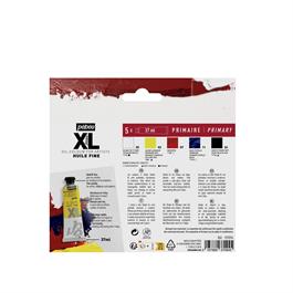 Pebeo Studio XL Fine Oil Primary Set 5 x 37ml - Back