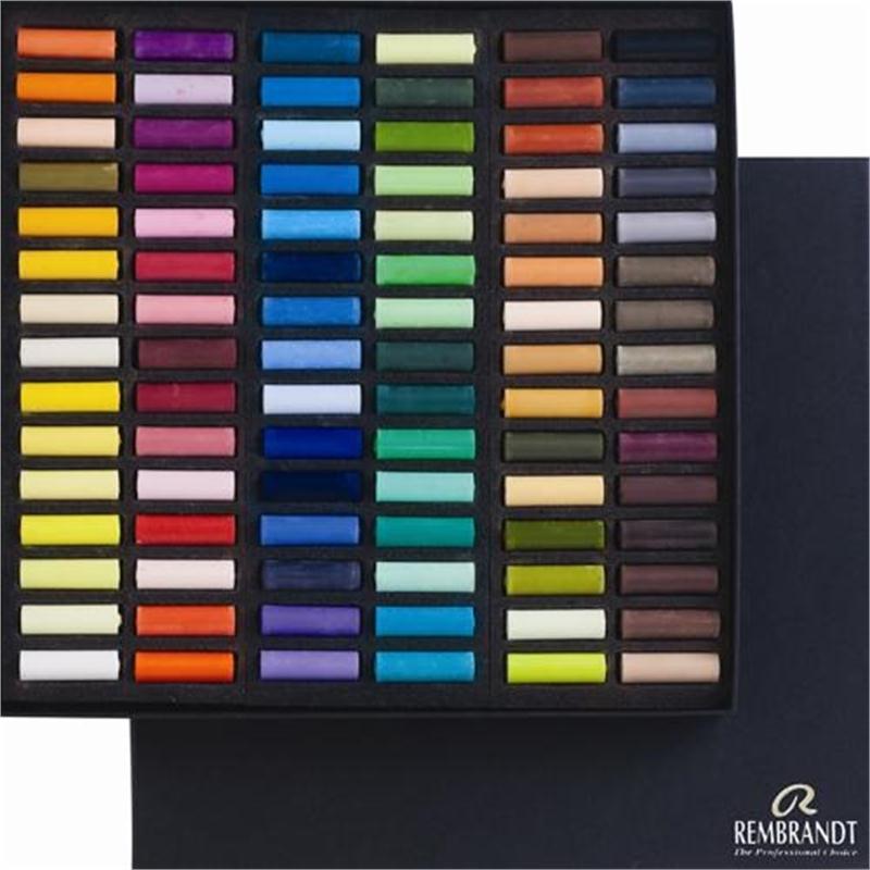 Boîte De Pastels Secs Rembrandt - Sélection Générale - 30 Demi-pastels + Estompe