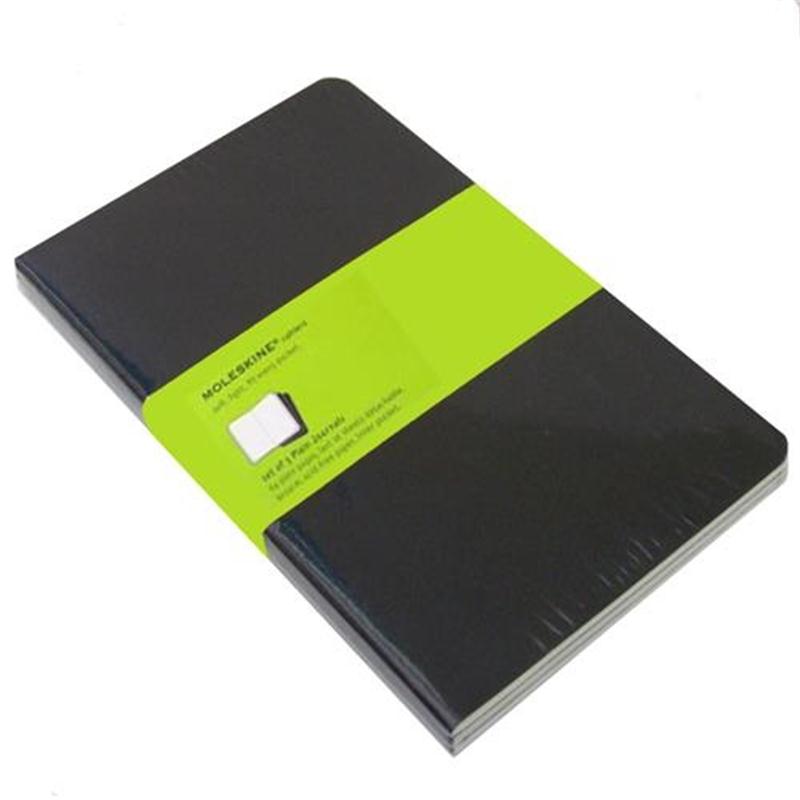 Moleskine Plain Cahier Large Black (Set of 3) Journal Notebook