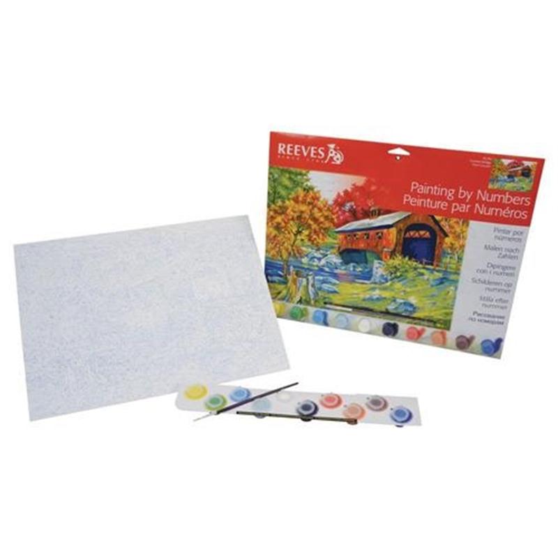 Reeves Large Paint By Numbers Covered Bridge