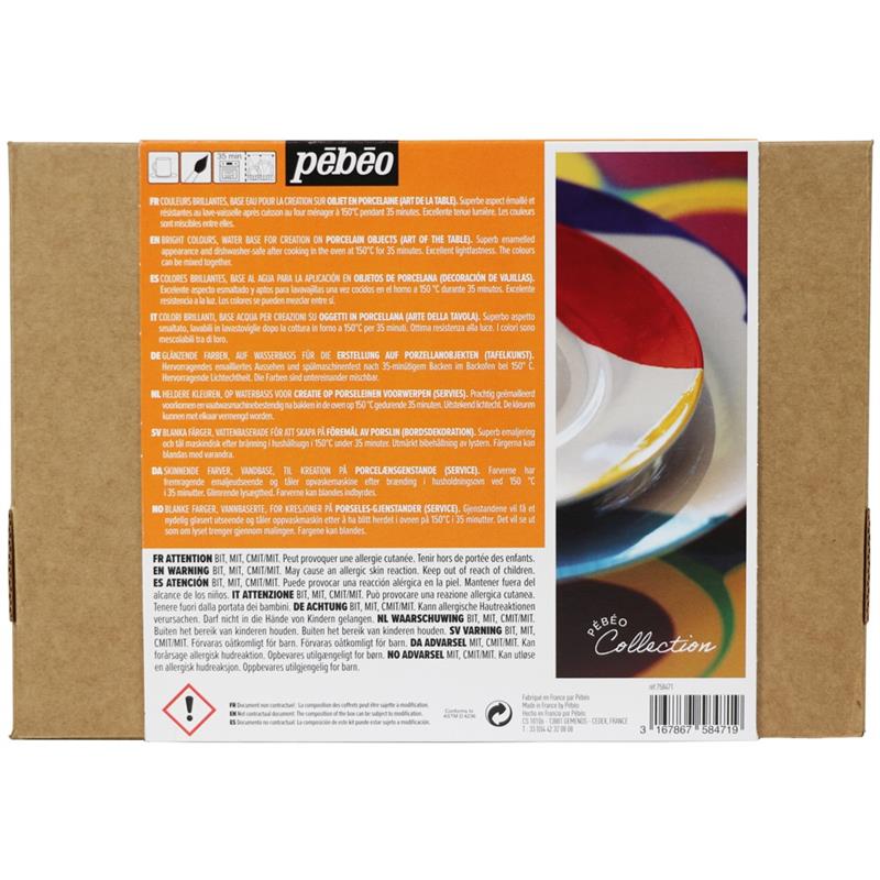 Pebeo Porcelaine 150 Permanent Ceramic Markers – Gold & Silver Set Of 2 – Made In France